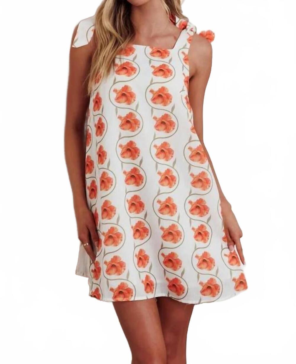 NEW INDIKAH ender mini dress in orange